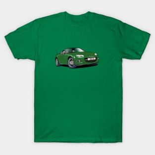 Green Miata Mazda MX-5 Mk. 3 car T-Shirt